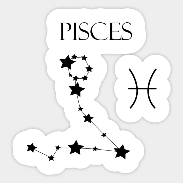 Pisces Zodiac Horoscope Constellation Sign Sticker by MikaelSh